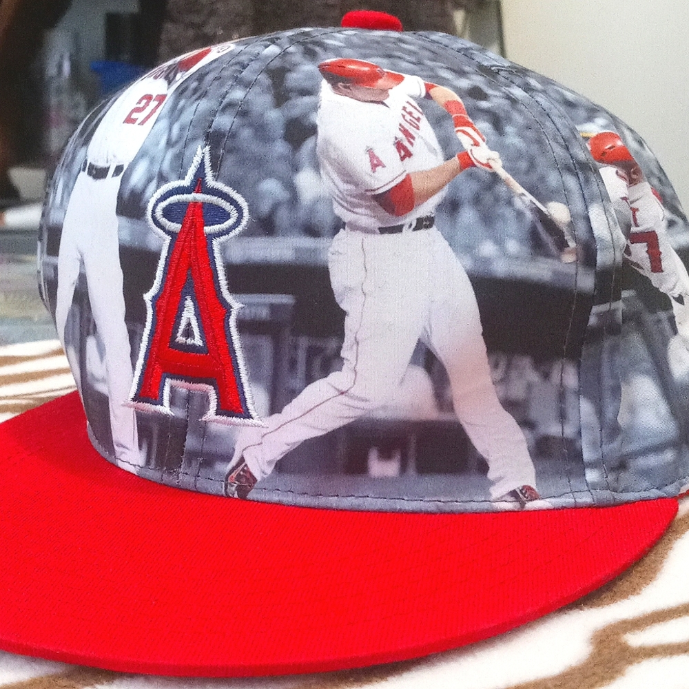 MLB LA Angels rare Mike Trout snapback hat